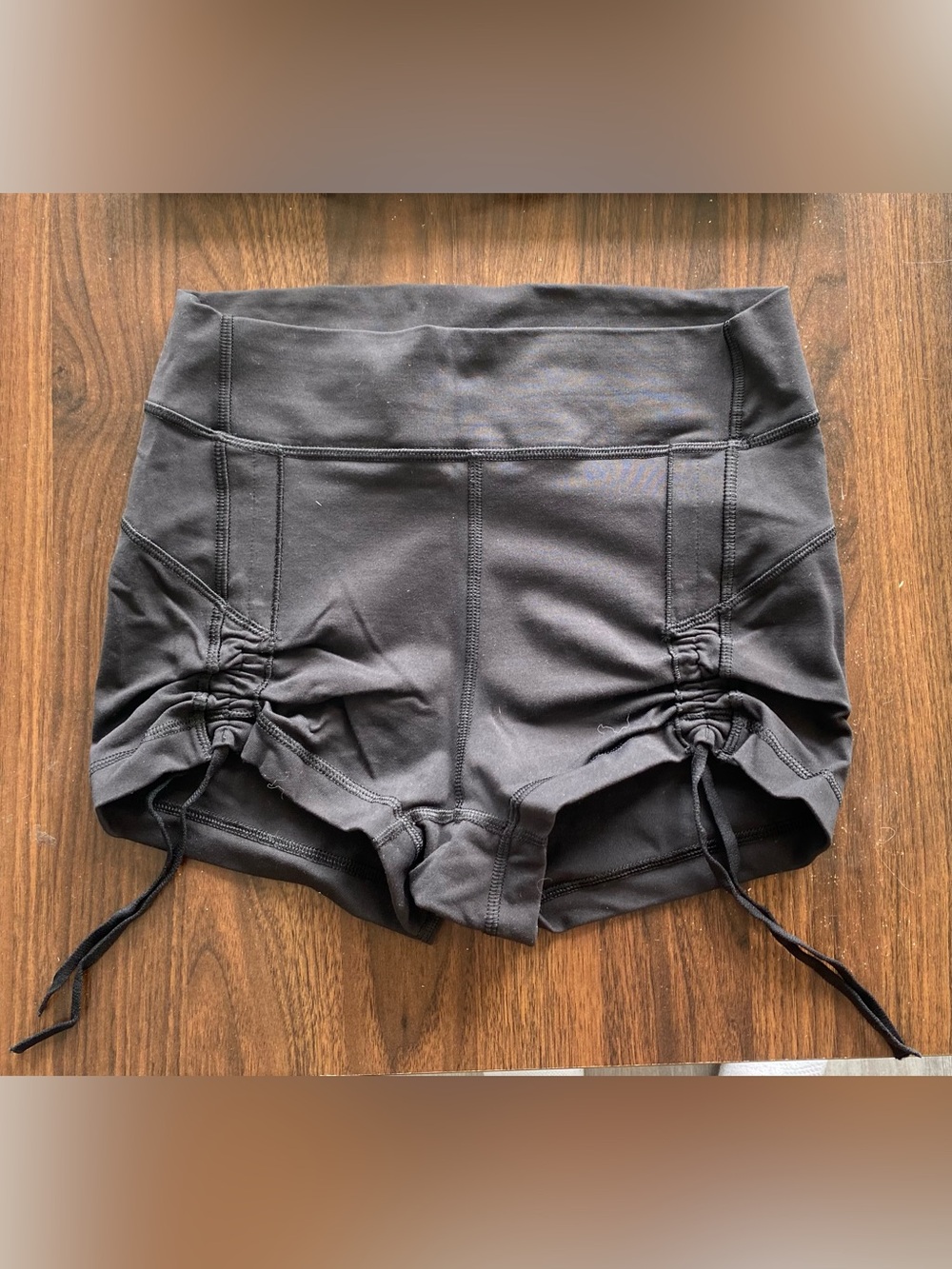 lululemon athletica Black High-Waist Drawstring Athletic Shorts